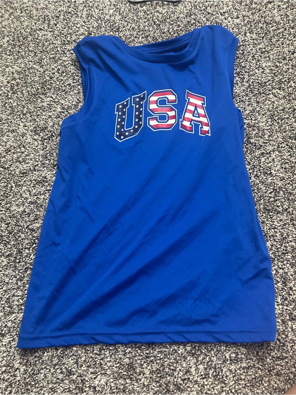 Girls' Blue USA Graphic Tank Top